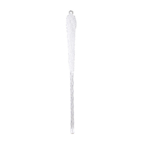 Сосулька "Белая вьюга" витая (стекло) 2х2х30 см