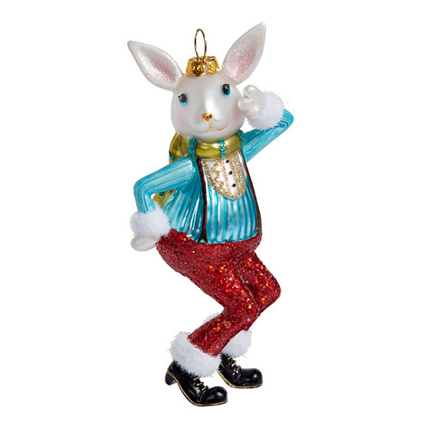 Кролик "Народные танцы" (стекло) 6,5х4х15,3 см