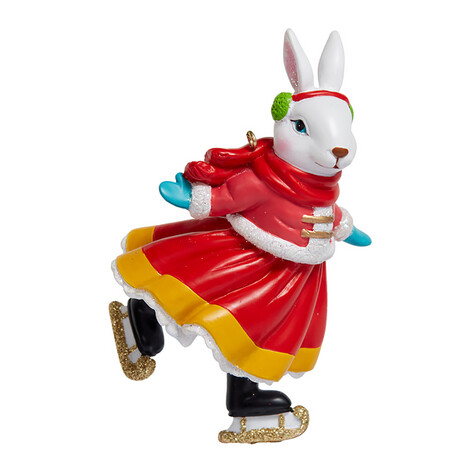 Кролик-девочка "Веселые фигуристы" 7х4,5х10 см