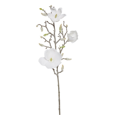 Ветка магнолии (1 цветок)  белоснежная 79 см