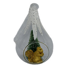 Капля "Золотая белочка" (стекло прозрачное) 8х8х11,5 см