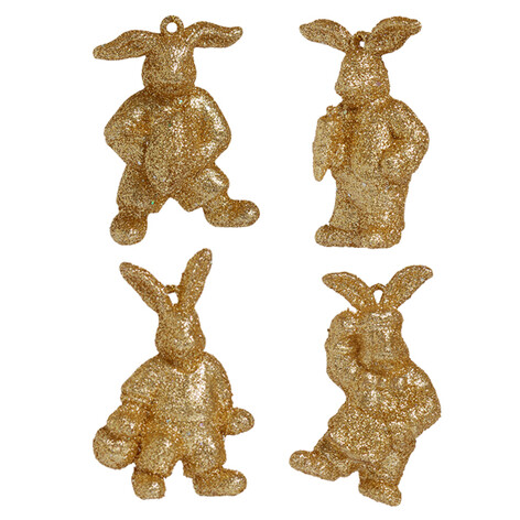 Кролик золотой искристый, асс. из 4-х, 5х3х7 см