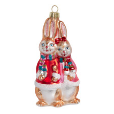 Кролики "Сладкая парочка" (стекло) 6,5х4х12 см