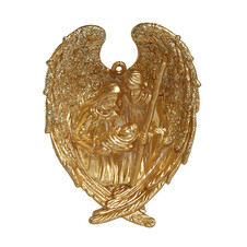 Святое семейство под крылом ангела золотое 8,5х3х11 см