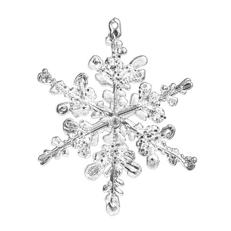 Снежинка "Королевская" двусторонняя прозрачная 15х0,5х19 см