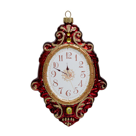 Часы старинные (стекло) 10х2,5х14,5 см 