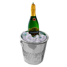 Шампанское в серебряном ведерке со льдом (стекло) 6,5х6,5х13 см