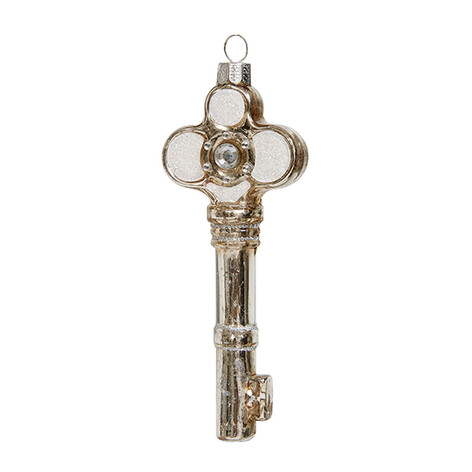 Ключик серебряный винтаж (стекло) 4,5х2х12 см