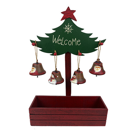 Колокольчик декоративный с рождественским рисунком асс. из 4-х в дисплее (металл) 7х8 см