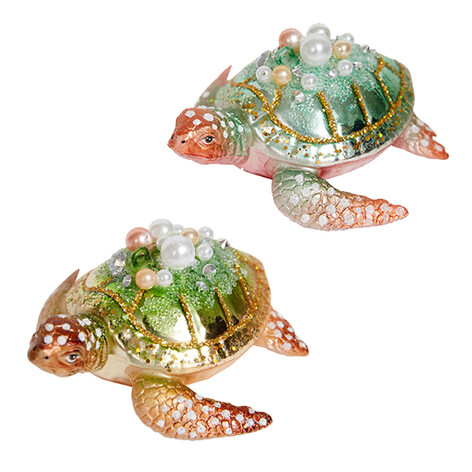 Морская зеленая черепаха асс. из 2-х (стекло) 9,5х9х5 см 