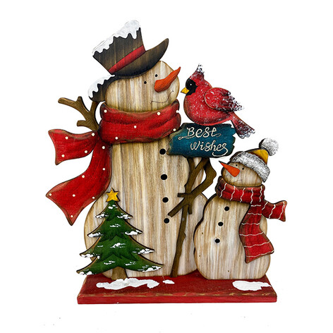 Настольный декор "Наилучшие пожелания на Рождество" (дерево) 28х6х31 см