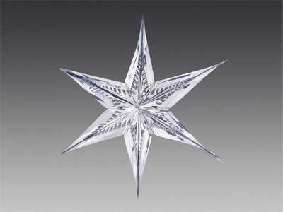 Звезда из фольги остроконечная серебряная, 60 см
