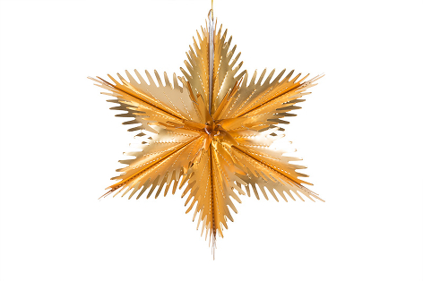 Звезда "Звездное небо" из фольги  янтарная матовая 30 см