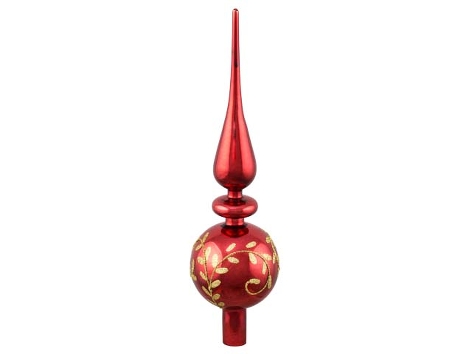 Верхушка "Вавилон" красная (стекло) 9х31,5 см