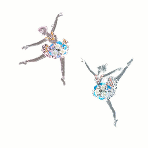 Балерина "Жемчужинки" асс. из 2-х: прозрачная, розовая 9,5х2х14,5 см
