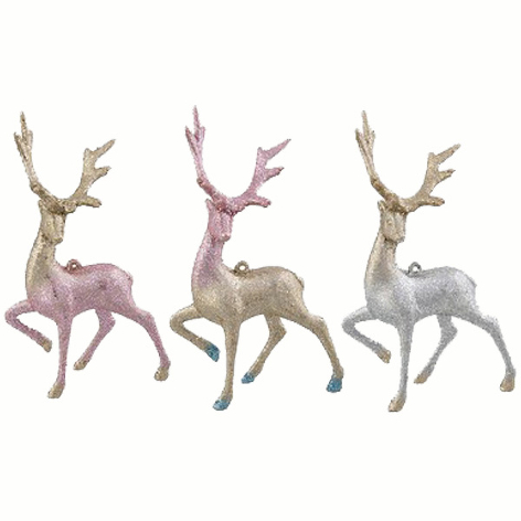 Олень Градиент золотой/розовый/серебряный 3D асс. из 3-х 9,5х5х14,5 см
