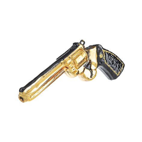 Револьвер золотой (стекло) 12,5х2,5х5 см 
