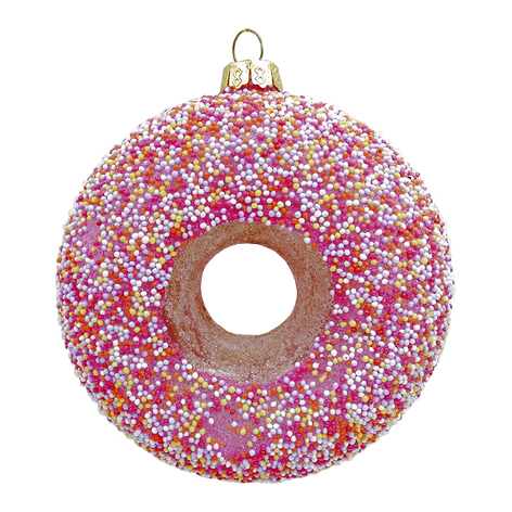 Пончик розовый (стекло) 9х3,5х9,5 см