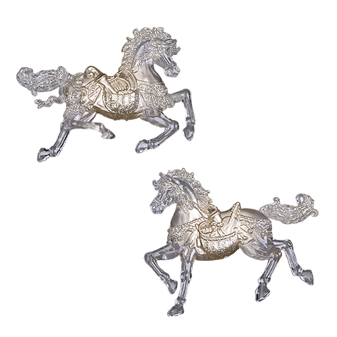 Лошадь жемчужно-золотая асс. из 2-х, 12х10 см