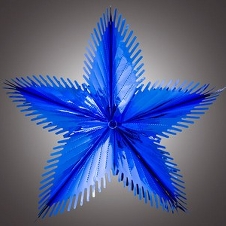 Звезда из фольги "Звездное небо" блестящая синяя, 60 см