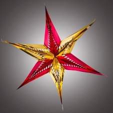 Звезда из фольги остроконечная красно-золотая, 60 см