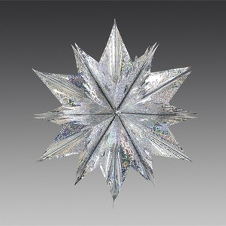 Звезда из фольги "Классика" серебряная голографическая, 60 см
