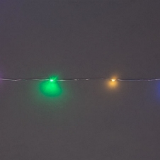 Электрогирлянда "Млечный путь" 30 разноцветных мини-LED RGB мерцающих огней, серебряный провод, 3 батарейки АА, 3,3 м