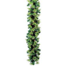 Гирлянда зеленая с золотой обсыпкой (разная хвоя), 2,75 м