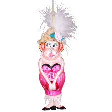 Мартышка "Леди в розовом платье" (стекло) 5х5,7х15 см