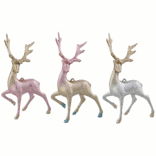 Олень Градиент золотой/розовый/серебряный 3D асс. из 3-х 9,5х5х14,5 см
